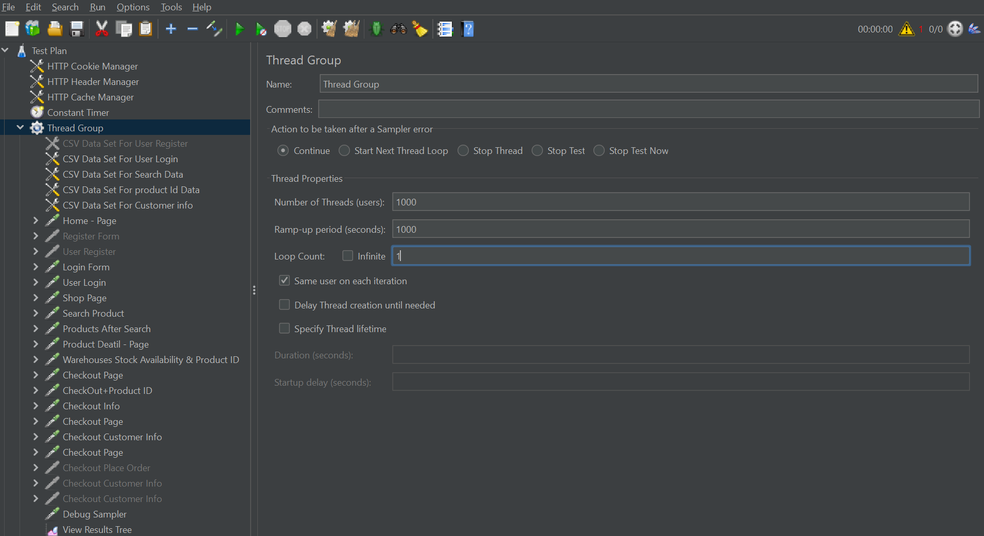 Server monitoring during load testing